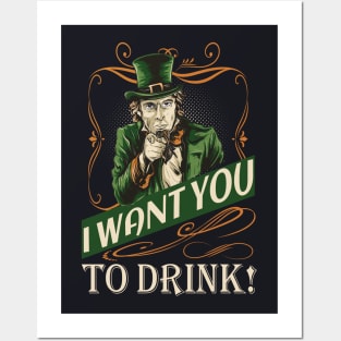 Drink funny St. Patrick’s Day Meme Slogan Posters and Art